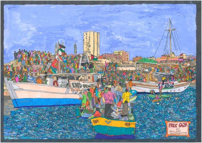 Free Gaza - 3 (by Anis Hamadeh - 2009)